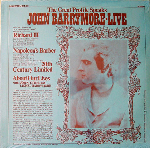 John Barrymore Vinyl 12"