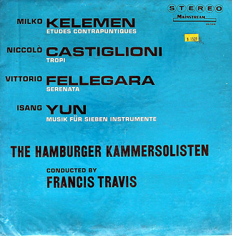 Milko Kelemen / Niccolo Castiglioni / Vittorio Fellegara / Isang Yun Vinyl 12"