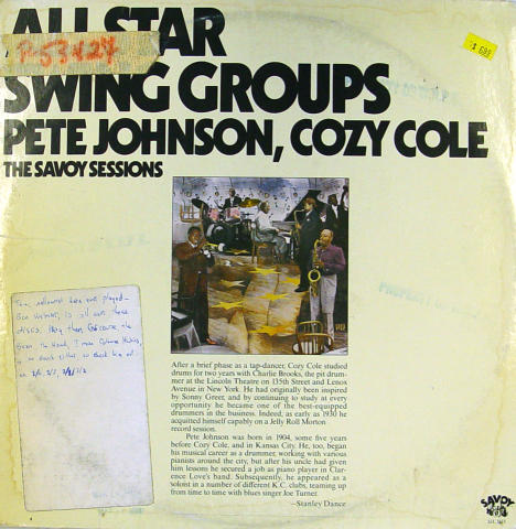 Pete Johnson / Cozy Cole Vinyl 12"