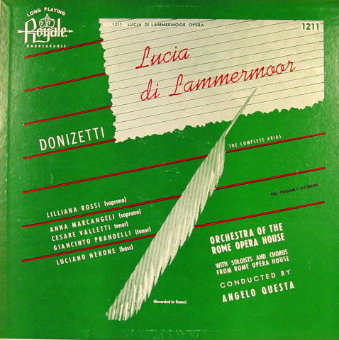 Donizetti: Lucia Di Lammermoor / The Complete Arias Vinyl 12"