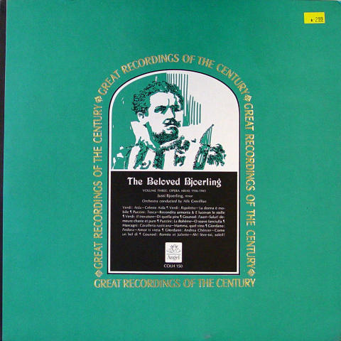 The Beloved Bjoerling Volume Three: Opera Arias 1936-1946 Vinyl 12"