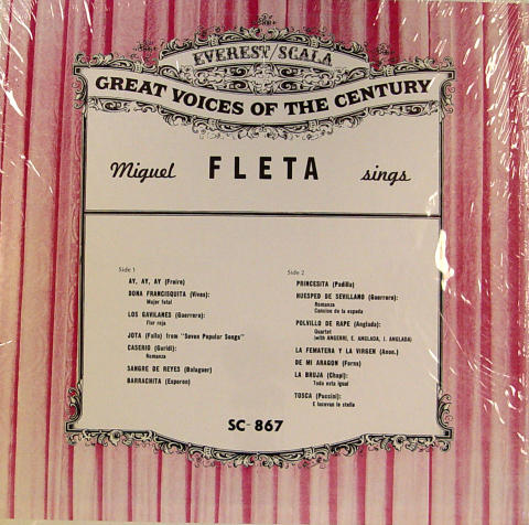 Miguel Fleta Vinyl 12"