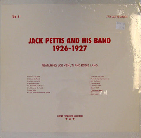 Jack Pettis And His Band Vinyl 12"