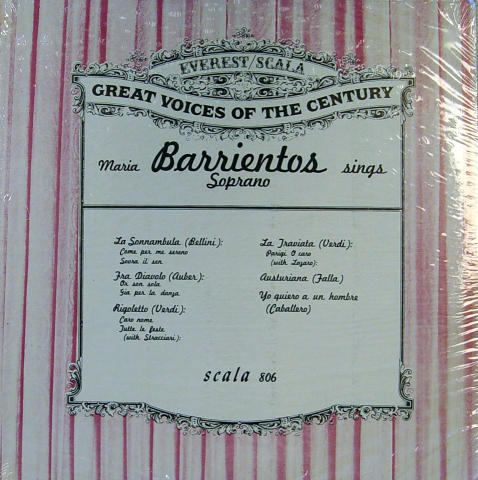 Maria Barrientos Vinyl 12"