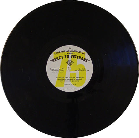 Here's To Veterans Program No.973 / 974 Vinyl 12"