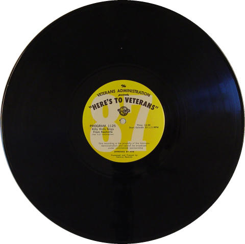 "Here's To Veterans" Program 1124 / 1125 Vinyl 12"