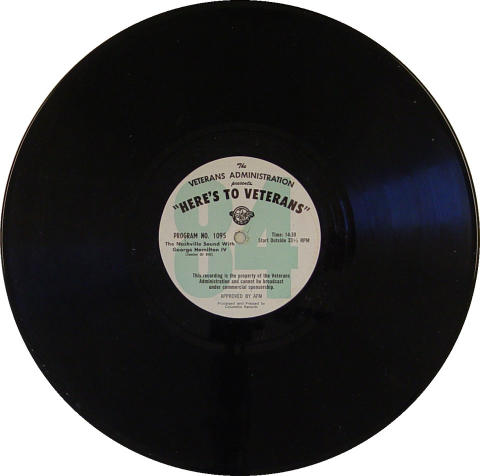 "Here's To Veterans" Program 1094 / 1095 Vinyl 12"