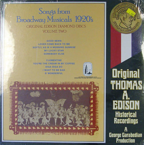 Songs From Broadway Musicals 1920's Vinyl 12"