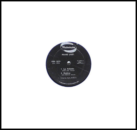 Franz Liszt: Les Preludes / Orpheus Vinyl 12"