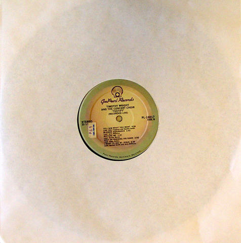 Timothy Wright And The Concert Choir Vinyl 12"