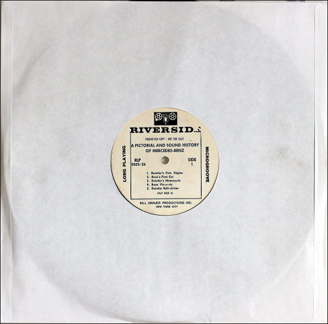 A Pictorial And Sound History Of Mercedes-Benz Vinyl 12"