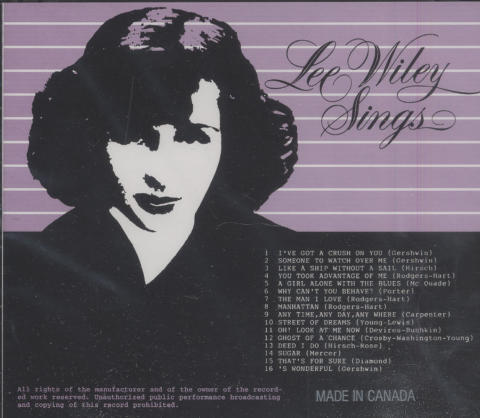 Lee Wiley CD