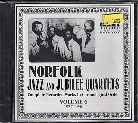 Norfolk Jazz And Jubilee Quartets CD