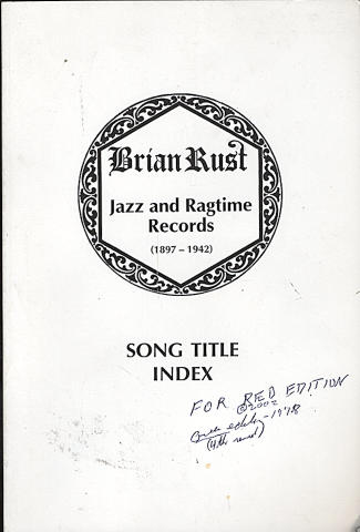 Song Title Index: Jazz and Ragtime Records (1897 - 1942)