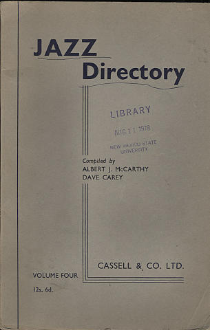 Jazz Directory: Volume 4 - 12s. 6d.