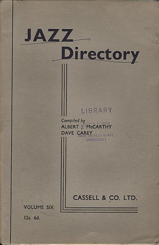 Jazz Directory: Volume 6 - 12s. 6d.