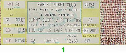 Jimmy Cliff Vintage Ticket