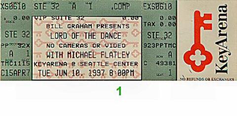 Michael Flatley Vintage Ticket