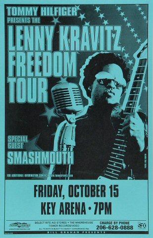 Lenny Kravitz Vintage Concert Poster from Seattle Key Arena, Oct