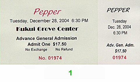 Pepper Vintage Ticket