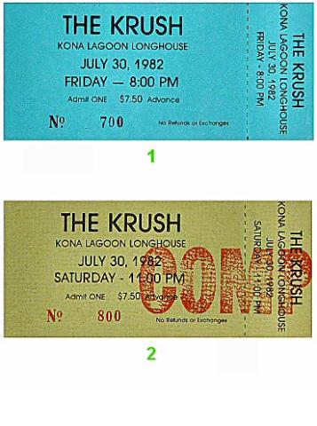 The Krush Vintage Ticket