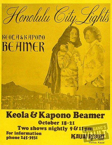 Keola and Kapono Beamer Handbill