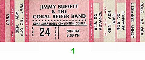 Jimmy Buffett Vintage Ticket