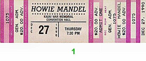 Howie Mandel Vintage Ticket