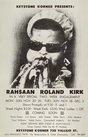 Rahsaan Roland Kirk Handbill