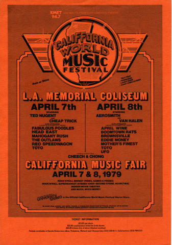 California World Music Festival Handbill