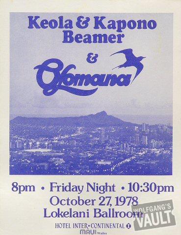 Keola and Kapono Beamer Handbill