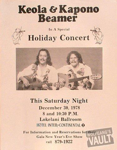 Keola and Kapono Beamer Handbill