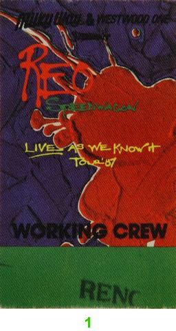 REO Speedwagon Backstage Pass