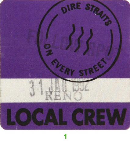 Dire Straits Backstage Pass