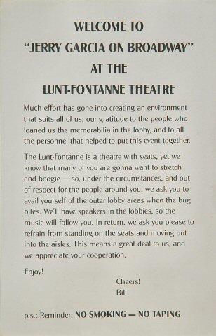 Jerry Garcia Handbill
