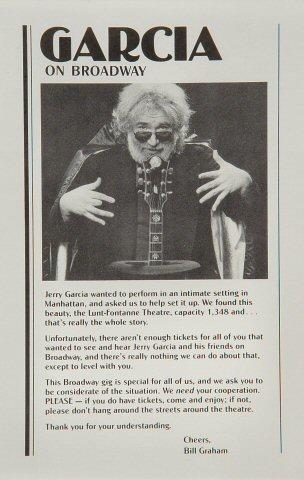 Jerry Garcia Handbill