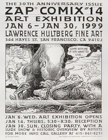 Zap Comix #14 Art Exhibition Handbill