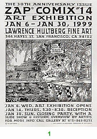 Zap Comix #14 Art Exhibition Handbill