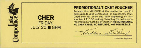 Cher Vintage Ticket