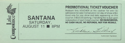 Santana Vintage Ticket