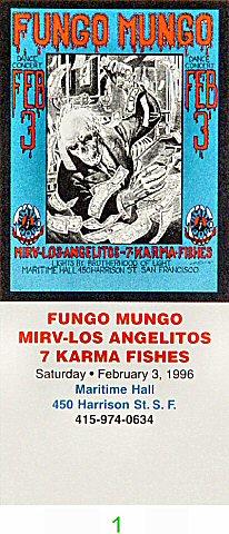 Fungo Mungo Vintage Ticket