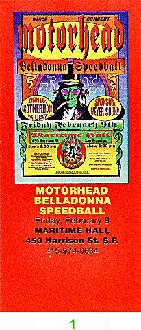 Motorhead Vintage Ticket