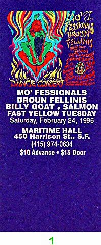 The Mo' Fessionals Vintage Ticket