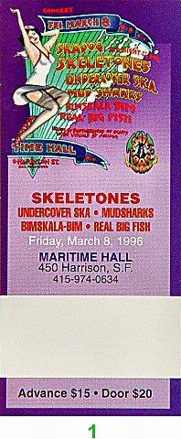 Skeletones Vintage Ticket