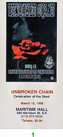 Unbroken Chain Vintage Ticket