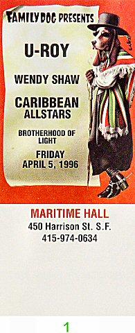 U-Roy Vintage Ticket