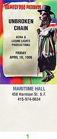 Unbroken Chain Vintage Ticket