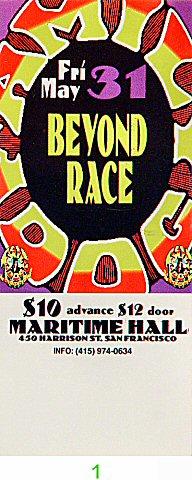 Beyond Race Vintage Ticket