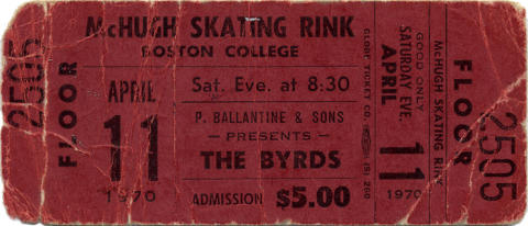 The Byrds Vintage Ticket