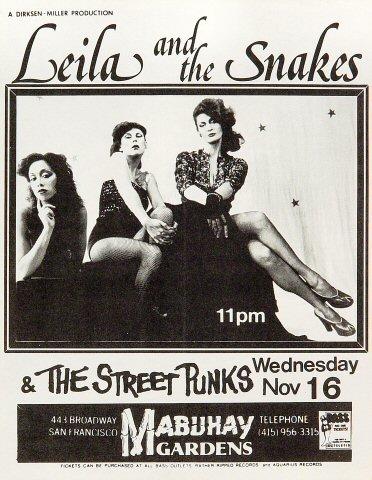 Leila and the Snakes Handbill
